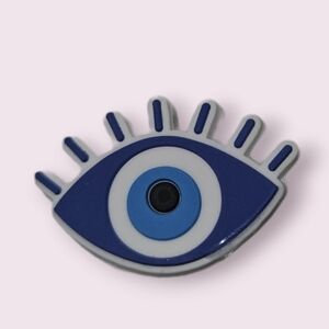 4/$8 Shoe Charm for Crocs - Blue White Eye